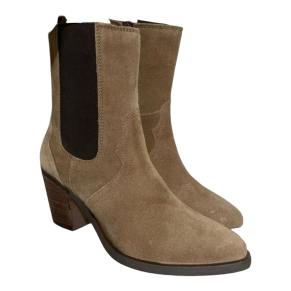 Frye Mera Suede Chelsea Boots‎ Women's Heeled Ankle Booties Western New Size 10